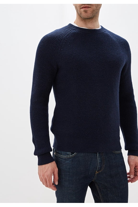 NAVY Ribbed Crewneck Sweater, US X-Large