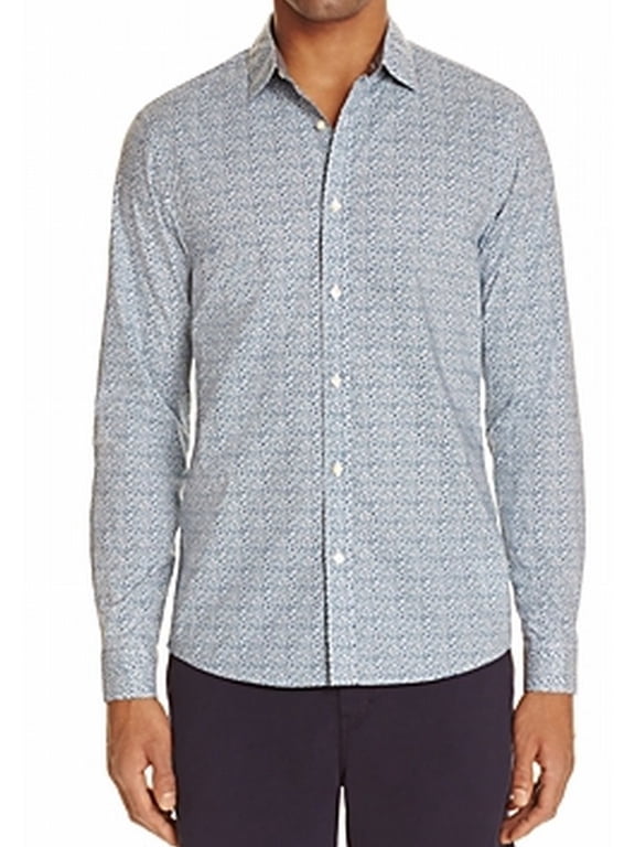 NEW Kelp Green Mens Size Medium M Printed Dress Shirt