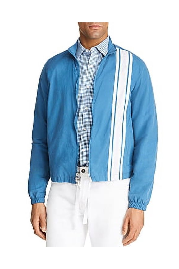 OCEAN Stripe-Trimmed Coach's Jacket, US Medium