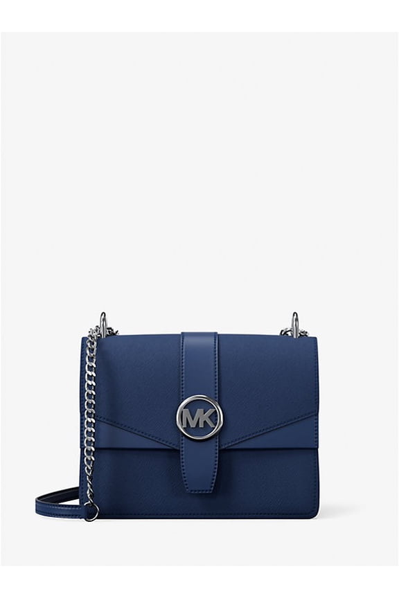 Outlet Greenwich Small Saffiano Leather Crossbody Bag - Galaxy  Blue