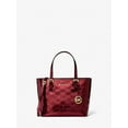 thumbnail image 1 of Michael Kors Outlet Jet Set Extra-Small Metallic Logo Debossed Convertible Tote Bag - Cherry, 1 of 3