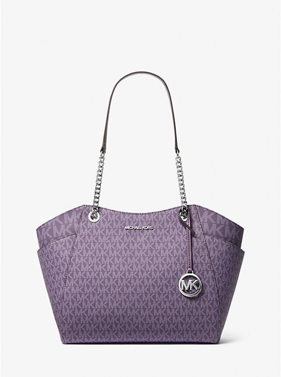 Michael Kors Jet Set Travel Large Logo Tote Vanilla 15x12 inches