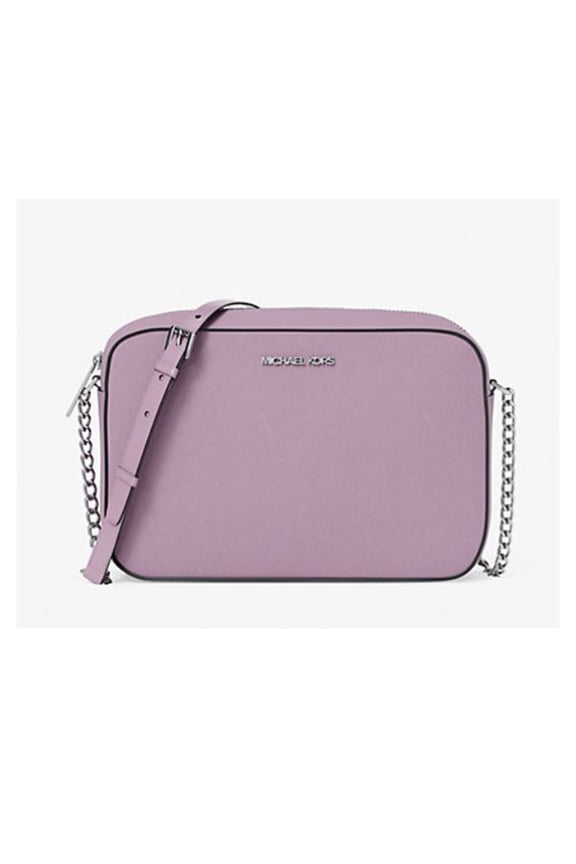 Outlet Jet Set Large Saffiano Leather Crossbody Bag 35F8STTC9L-Violet