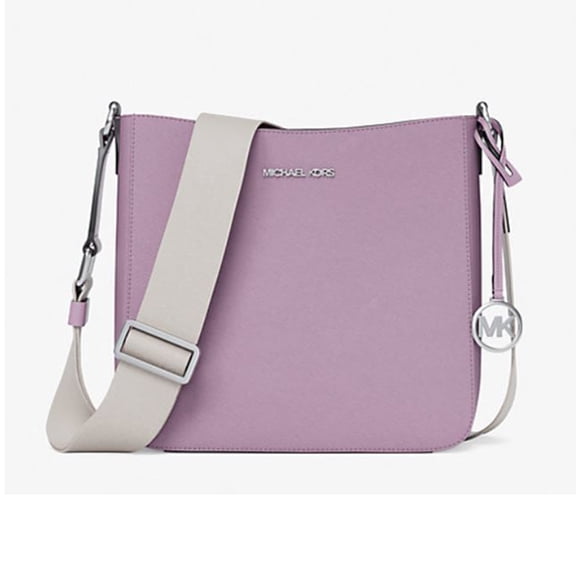 Michael Kors Women's Jet Set Small North South Messenger Crossbody Bag (Light Quartz)