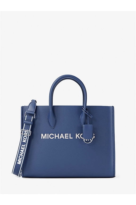 Outlet Mirella Medium Pebbled Leather Tote Bag - Galaxy Blue