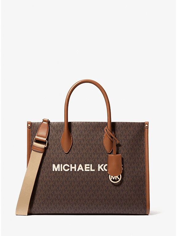 Outlet Mirella Medium Signature Logo Tote Bag - Brown