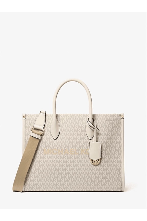 Outlet Mirella Medium Signature Logo Tote Bag - LT Cream Multi