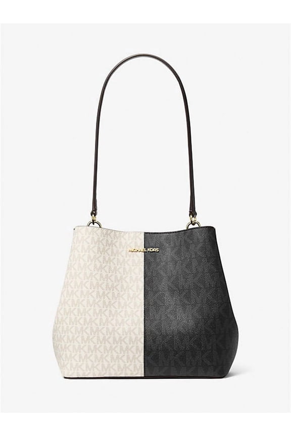 Outlet Pratt Medium Two-Tone Signature Logo Shoulder Bag - Black Multi