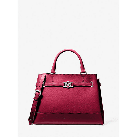 Michael Kors Outlet Reed Large Pebbled Leather Satchel - DK Raspberry