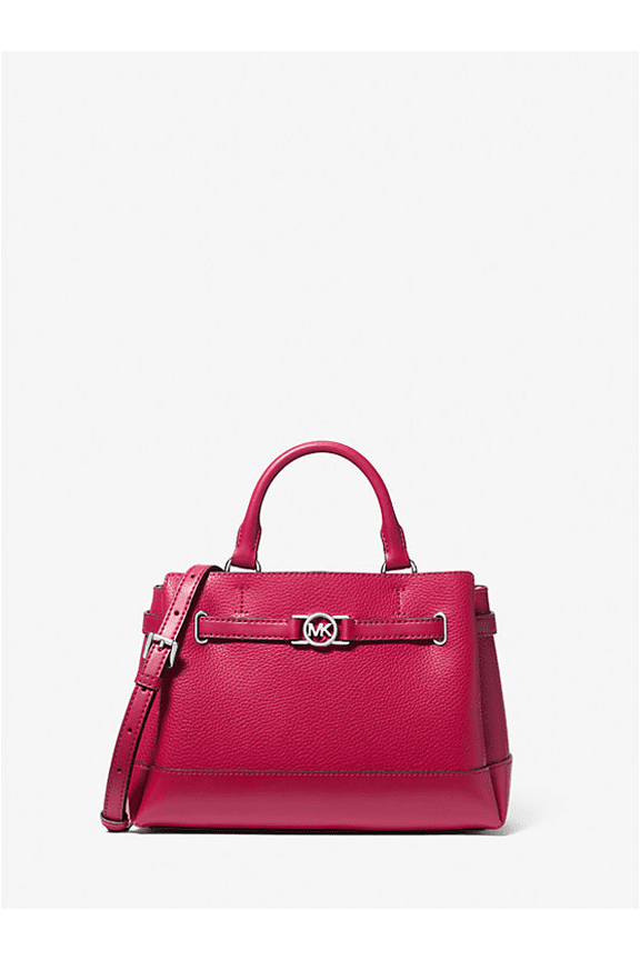 Outlet Reed Small Pebbled Leather Satchel - DK Raspberry
