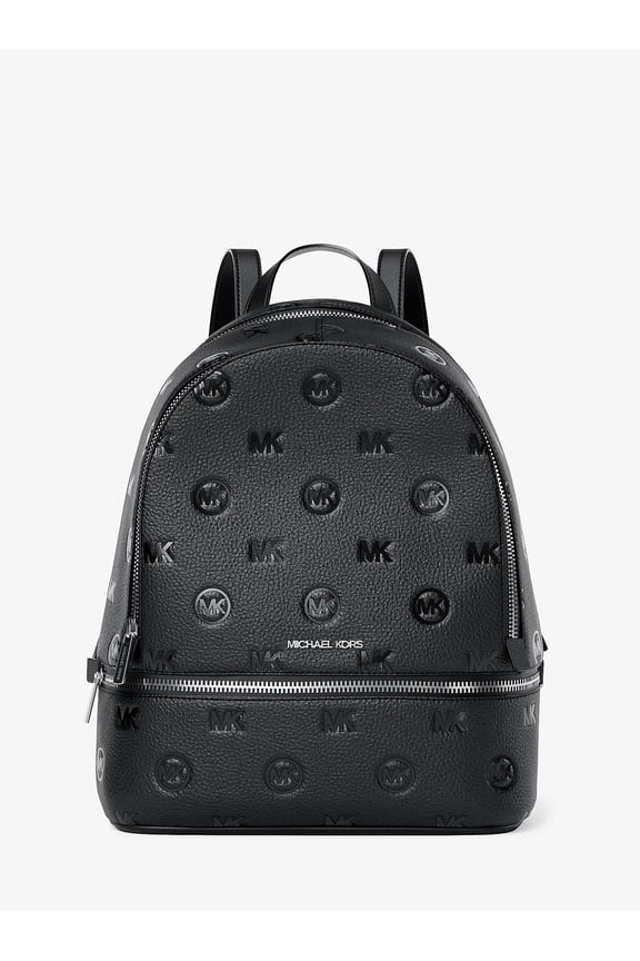 Outlet Rhea Medium Logo Debossed Backpack - Black