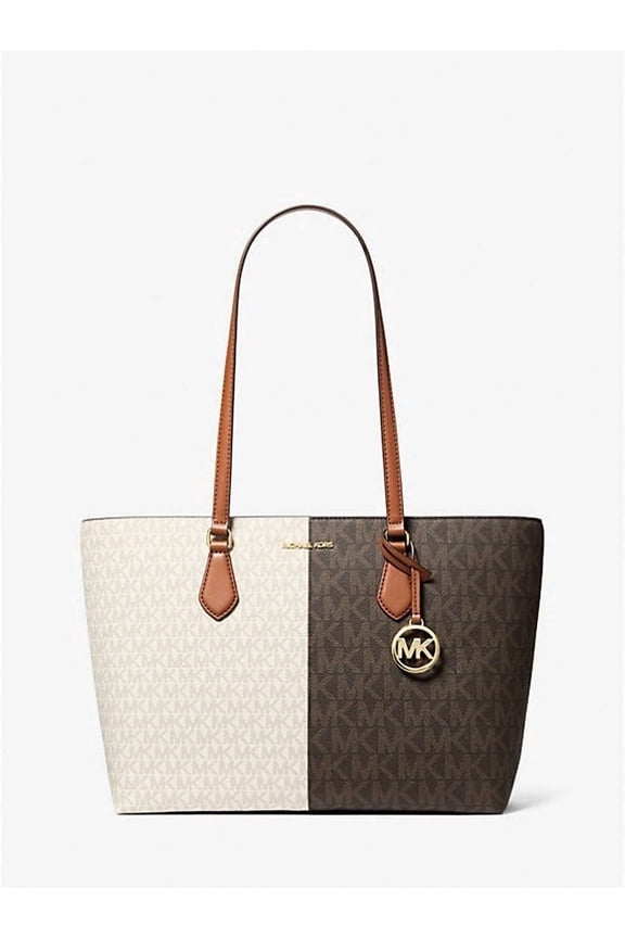 Outlet Sheila Large Two-Tone Signature Logo Tote Bag - Brown Multi