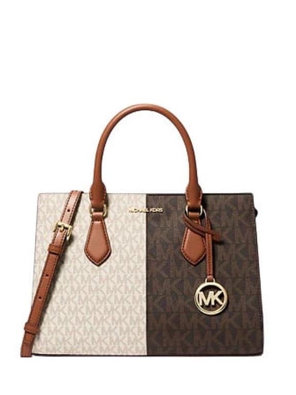 Outlet Sheila Medium Two-Tone Metallic Signature Logo Satchel