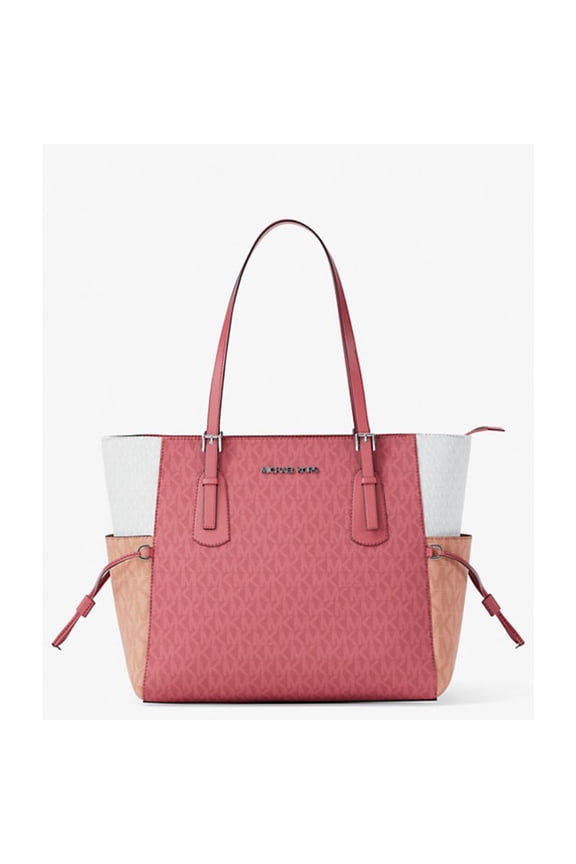 Outlet Voyager Large Color-Block Signature Logo Tote Bag 35S5SV6T7B-Hibiscusmulti