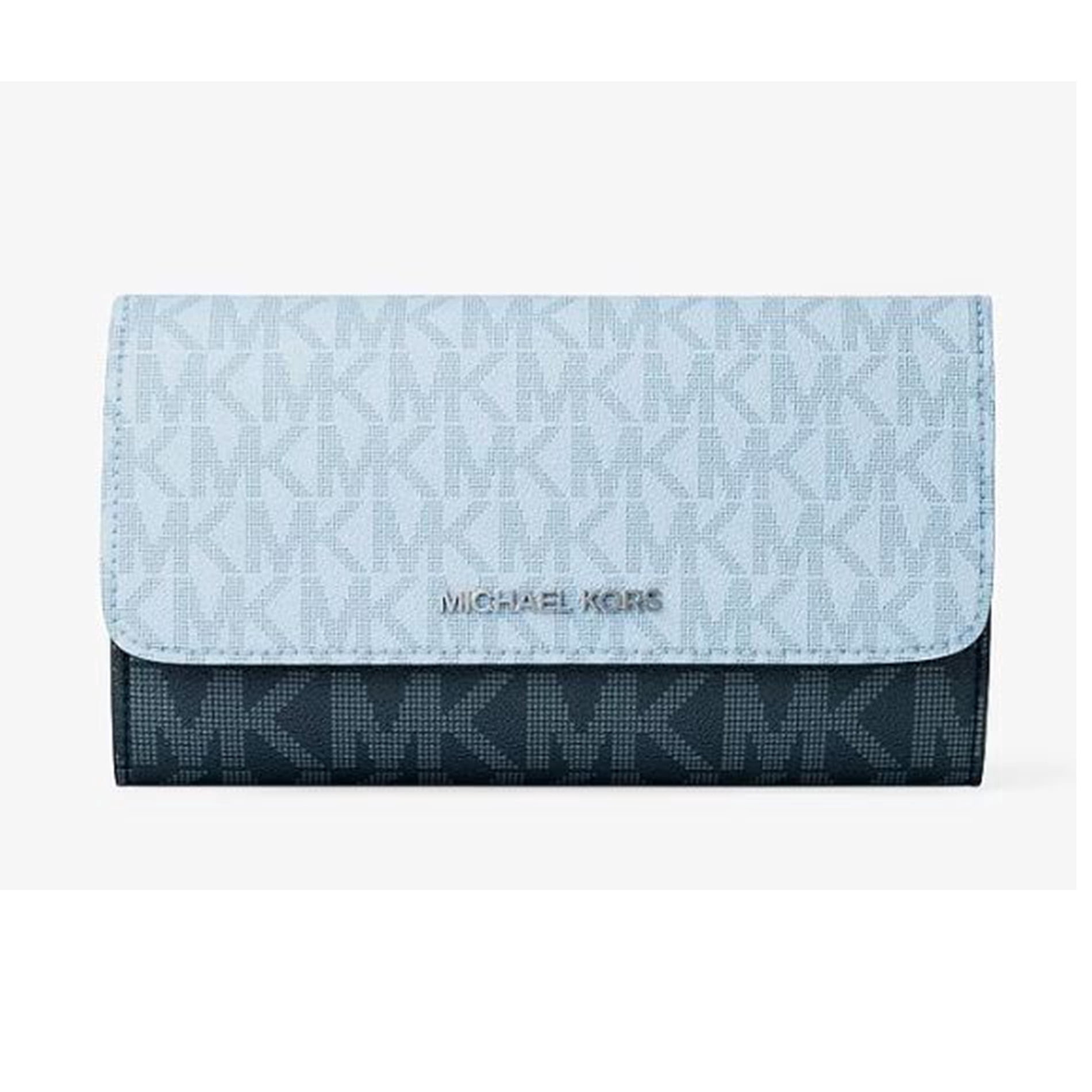 Michael Kors Women's Jet Set Travel Signature Logo Trifold Wallet