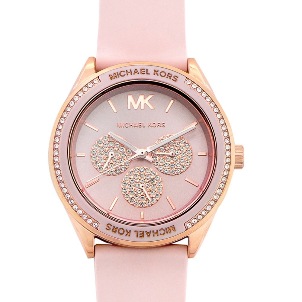 Michael Kors Oversized Quartz Pink Dial Stainless Steel Ladies Watch MK6946