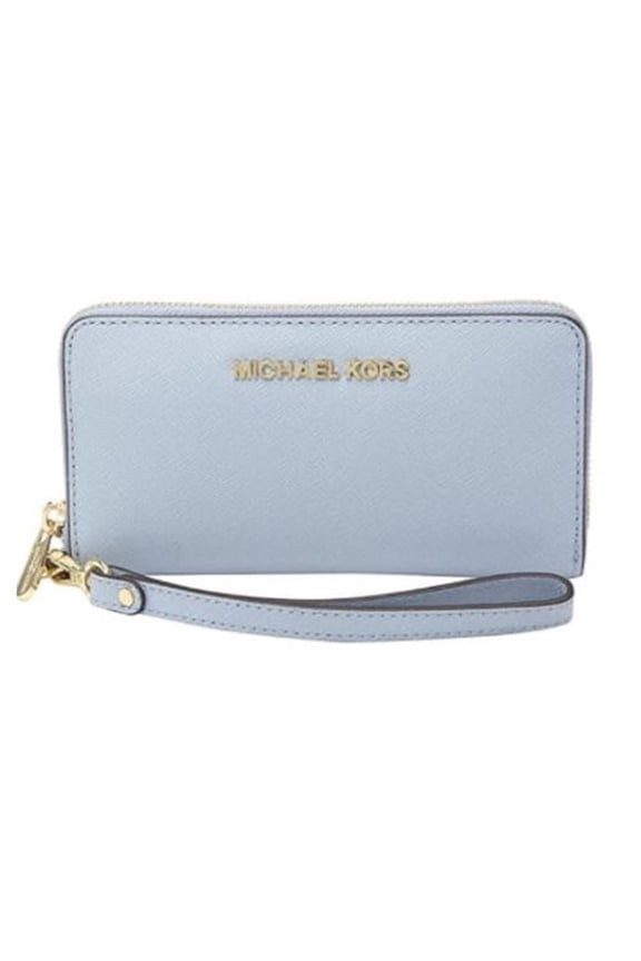 Pale Blue Large Flat Multifunction Phone Case Wallet