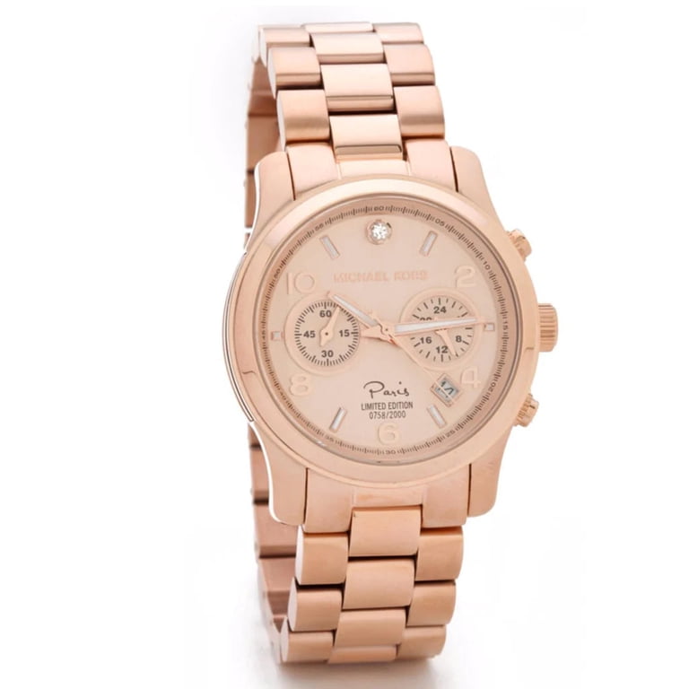 Michael Kors Paris Chronograph Rose Gold Tone Stainless 