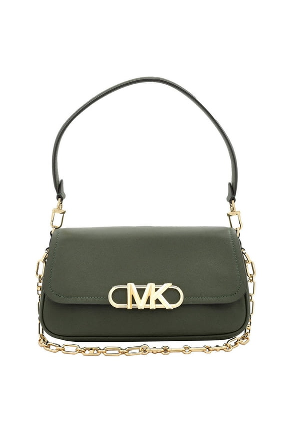 Parker Medium Leather Shoulder Bag - Amazon Green