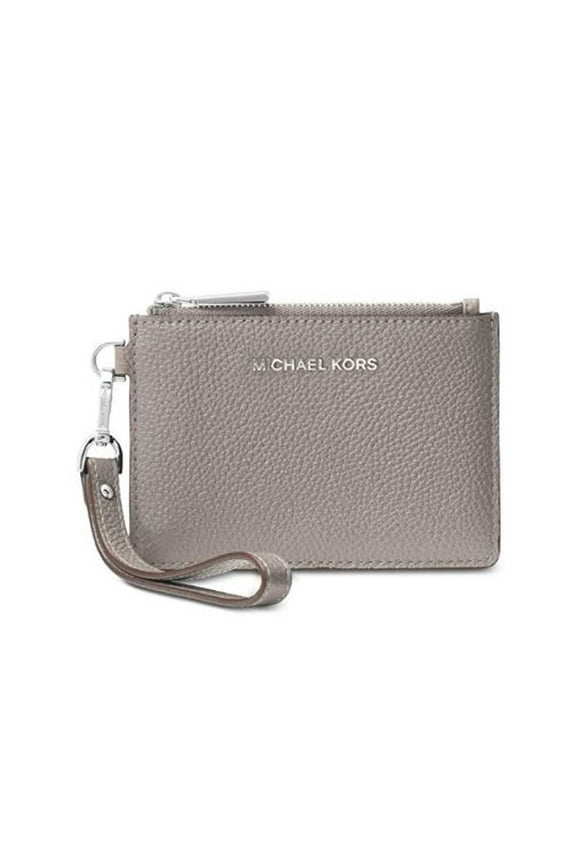 Pearl Grey Leather Coin Purse