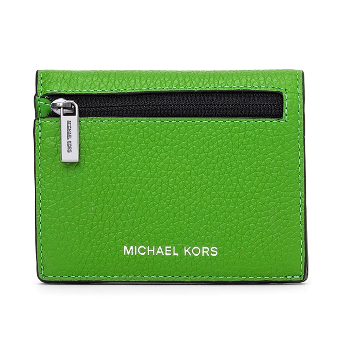 Michael Kors Pebbled Leather Snap Double Folio Card Case (Jungle
