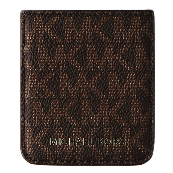 Michael Kors Phone Pocket Sticker with Adhesive Backing - Brown