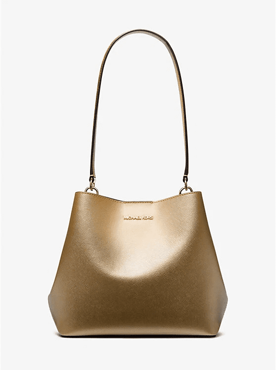 Michael Kors Pratt Medium Signature Logo Shoulder Bag (Pale  display picture 1