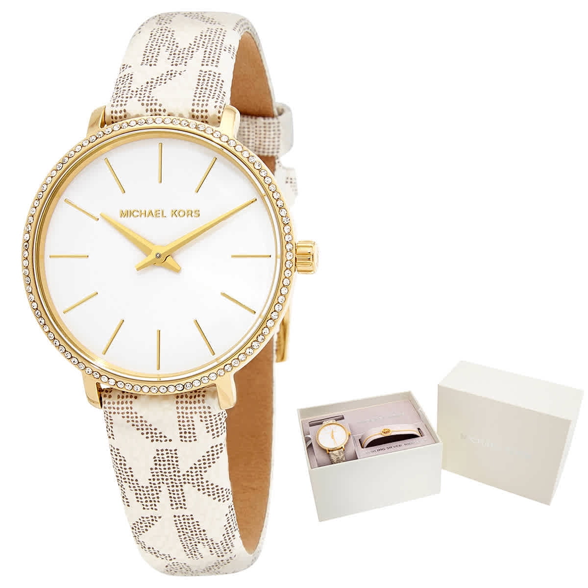 Michael Kors Pyper Quartz White Dial Ladies Watch MK1037