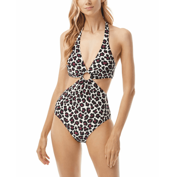 Michael Kors Women's Swim One Piece Lace Up Bathing Suit Swimsuit Summer New