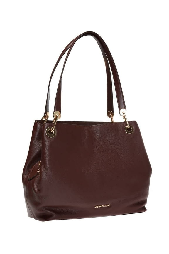 Raven Large Leather Shoulder Bag - Barolo
