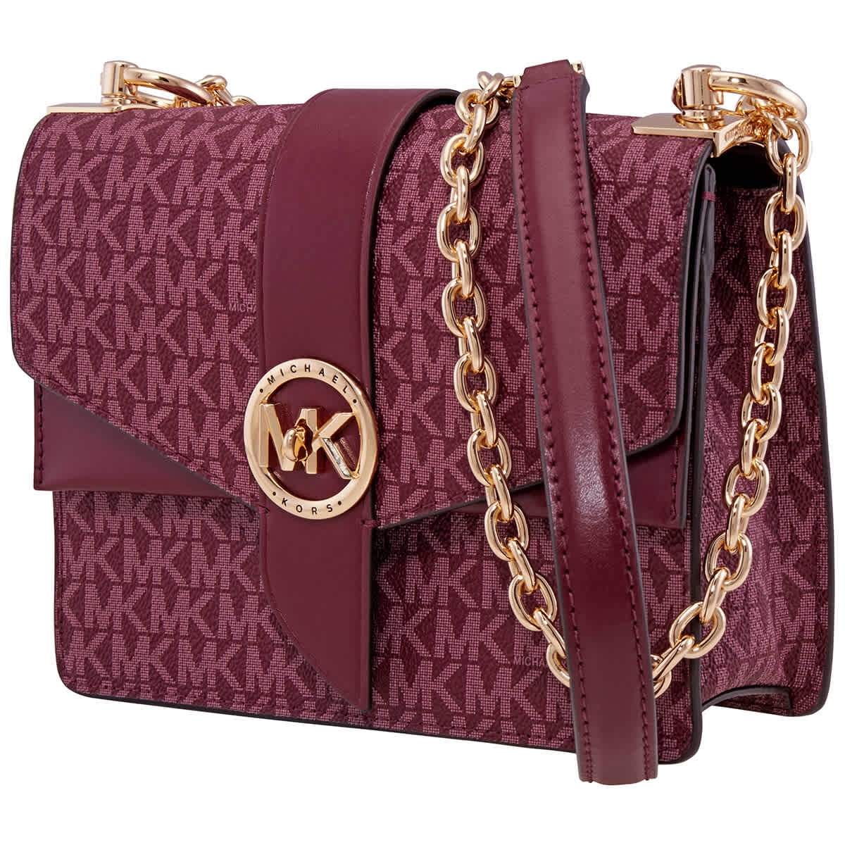 Buy Michael Kors Greenwich Small Two-Tone Logo Saffiano Leather Crossbody  Bag, Black Color Women