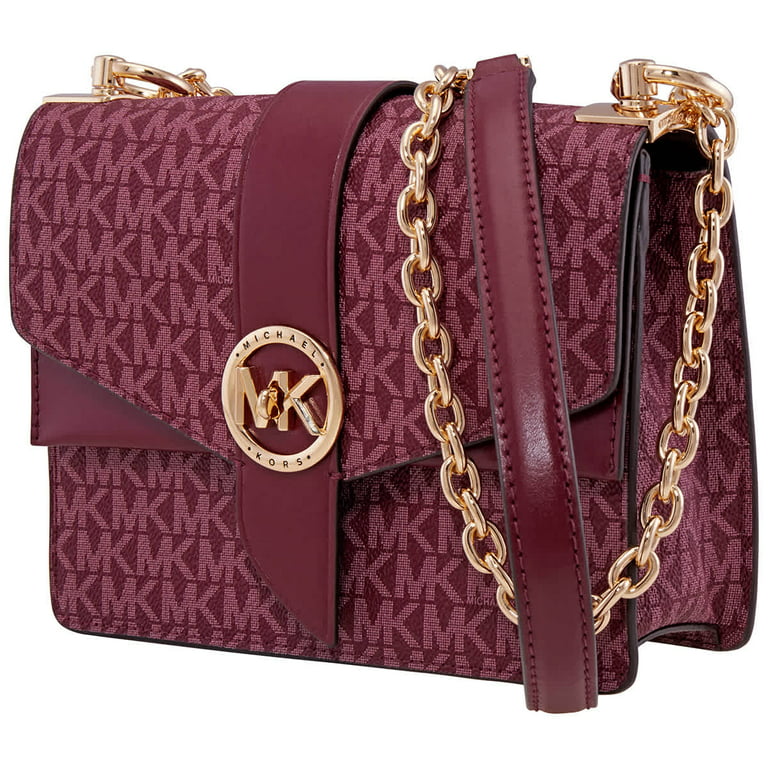 Michael Kors Ladies Greenwich Small Two-Tone Logo And Saffiano