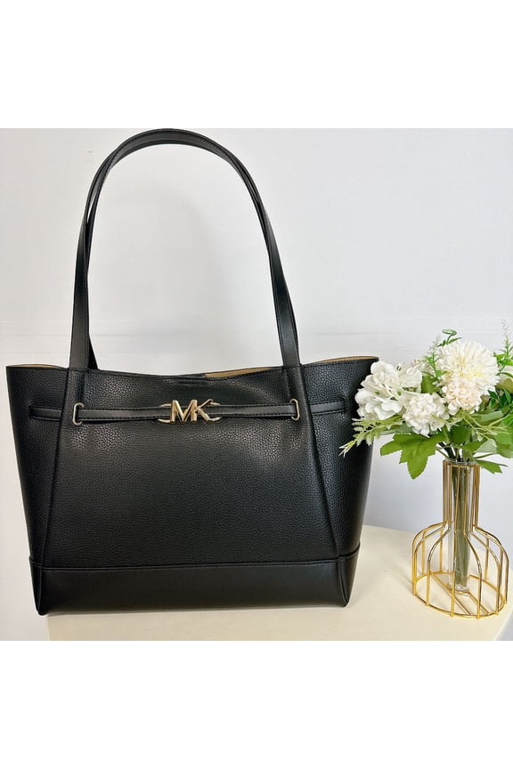 handbag for women Reed Large Logo Tote Bag MK bag for women, Black, Large