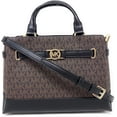 thumbnail image 1 of Michael Kors Reed Small CZ Belted Logo Charm Crossbody Satchel Bag Brown - 35F4G6RS1B - Brown, 1 of 1