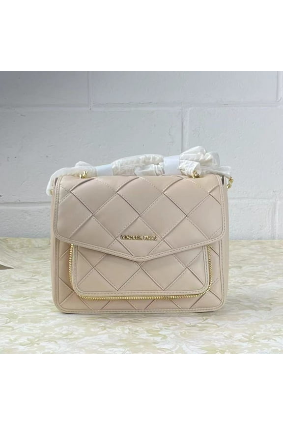 Regina 35S1Gu7L8U Medium Woven Shoulder Bag In Buff