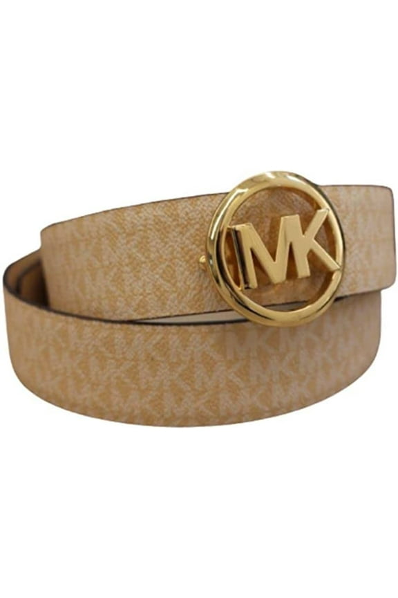 Reversible Buckle Belt 558385-220-S (Buff, Small) MK Signature