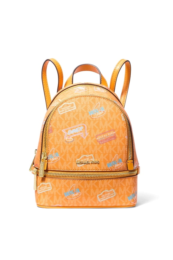 Rhea Extra-Small Printed Signature Logo Backpack