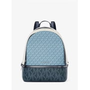 Michael Kors Rhea Medium Color-Block Signature Logo Backpack - Denim Multi