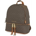thumbnail image 1 of Michael Kors Rhea Medium Logo Print Backpack - Brown, 1 of 3