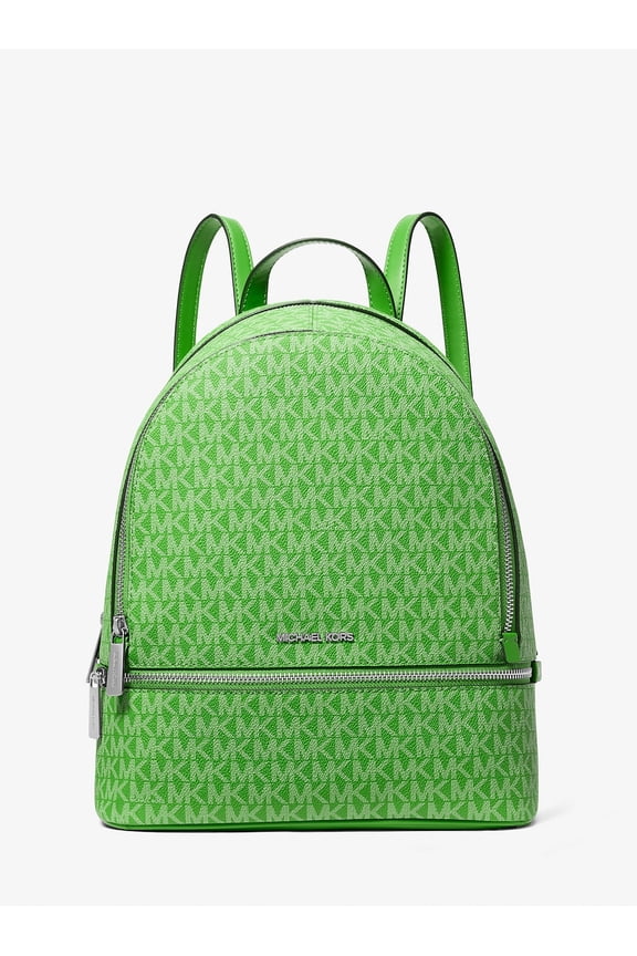Rhea Medium Signature Logo Backpack - Jungle Green