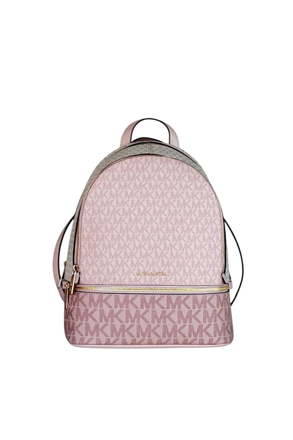 Rhea Medium Signature Logo Backpack M Powder Blush Pink Multi