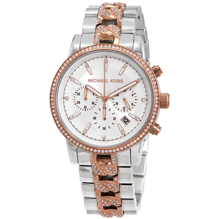 Michael Kors Chronograph Quartz Crystal White Dial Watch Michael Kors Whitney Chronograph Quartz Crystal White Dial  main image 2