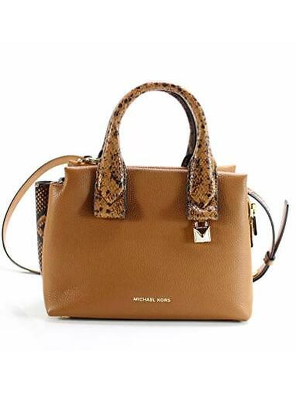 Rollins Small Python Leather Satchel Bag