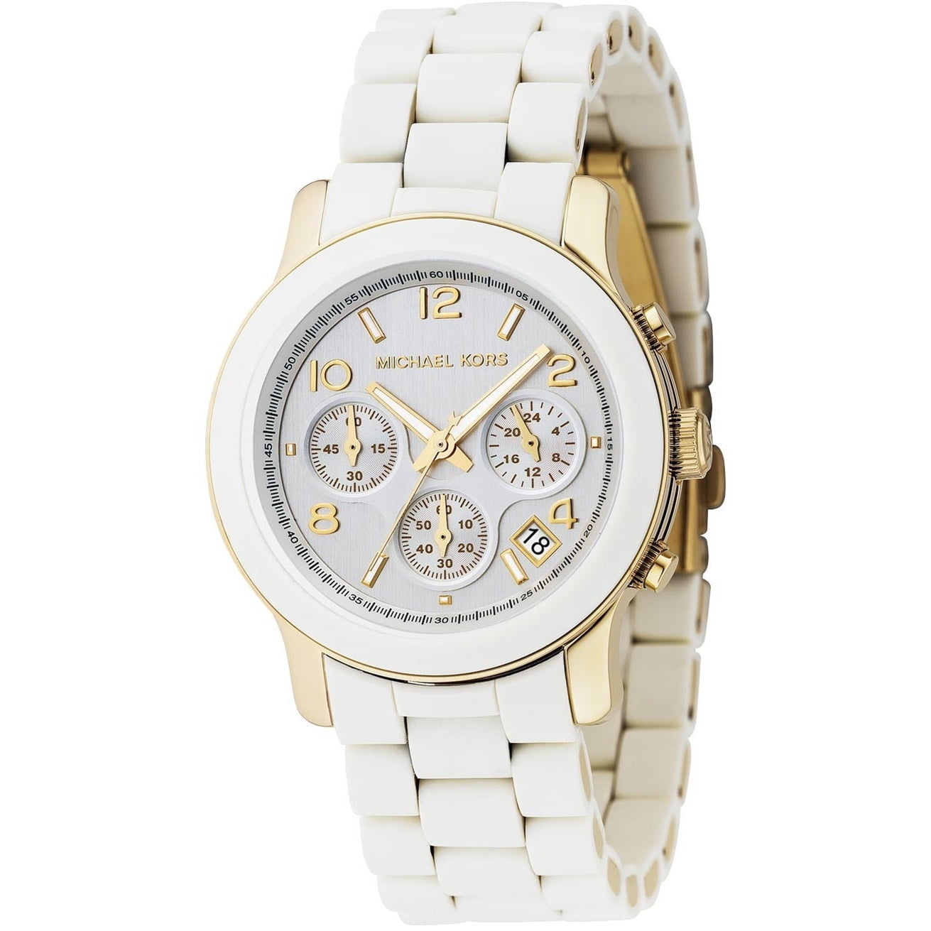 Micheal Kors white and gold watch Michael Kors Pyper Gold-Tone Watch 38mm – Meierotto Jewelers main image 2