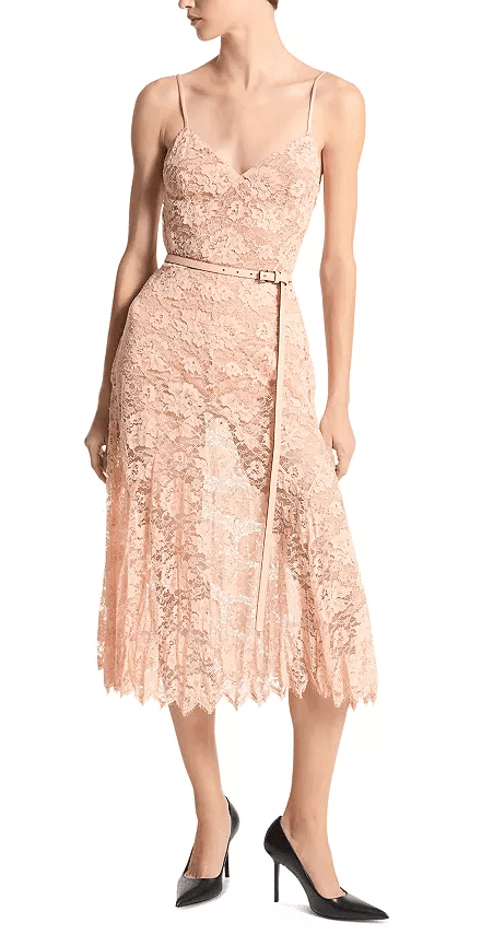 michael kors empire waist dresses MICHAEL Michael Kors Empire-Waist Zip-Front Midi Dress MSRP $175 main image 1