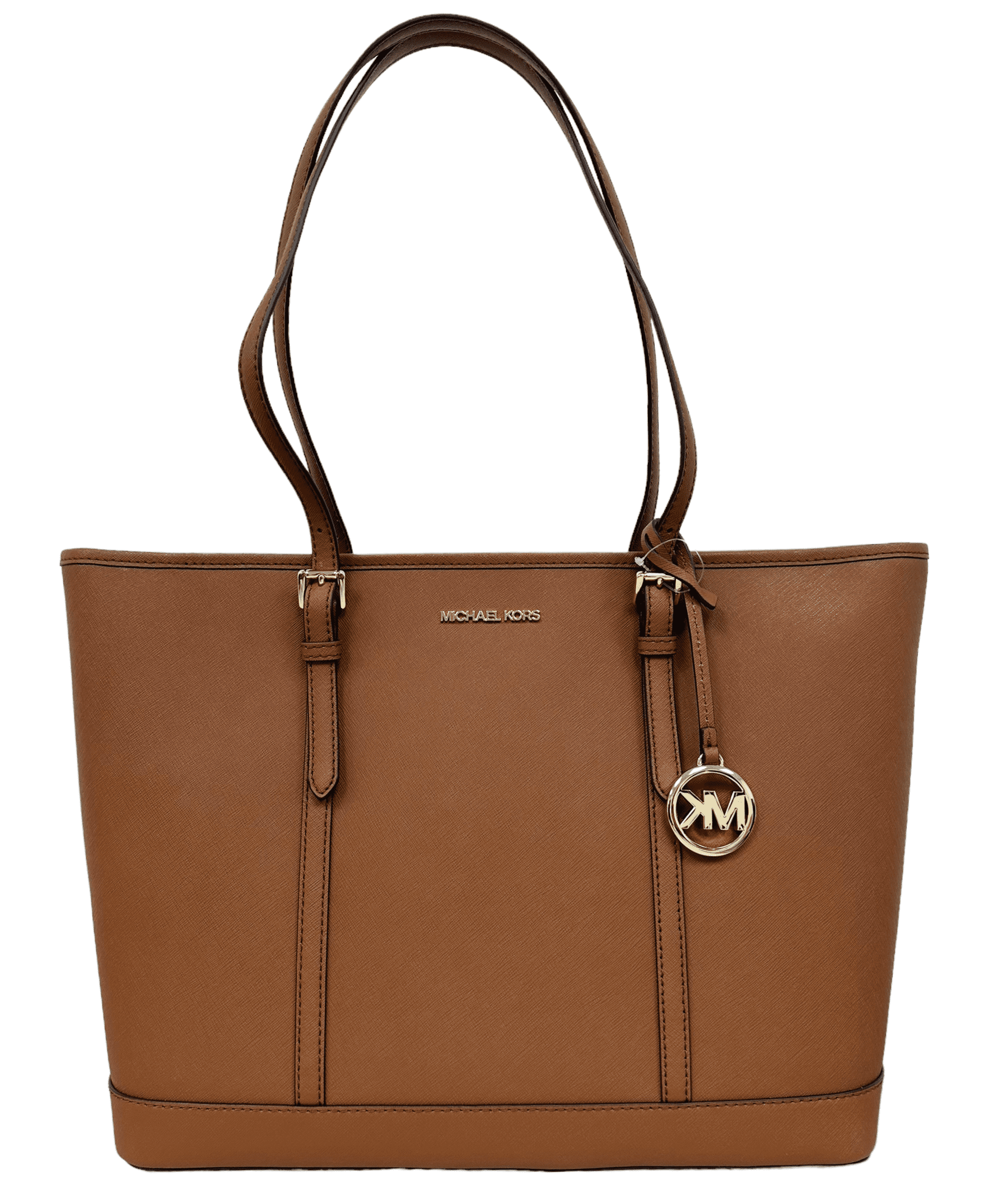 NWT Michael Kors Jet Set Travel Large Saffiano North/South Tote - Luggage