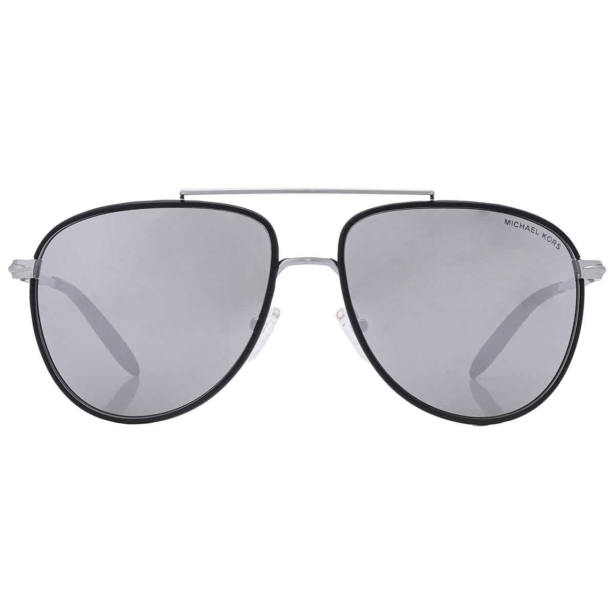 Michael Kors Reflective Silver Aviator Sunglasses Michael Kors Rodinara Aviator Sunglasses Silver Metal Frame  main image 2