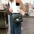 thumbnail image 1 of Michael Kors Medium Serena 35S2SNRL2U Quilted Flap Shoulder Bag In Black With Silver Hardware, 1 of 6