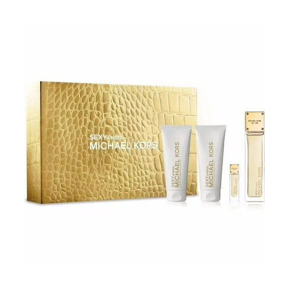 Michael Kors Sexy Amber Eau De Parfum 4 Pc Gift Set For Women/Splash