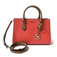 thumbnail image 1 of Michael Kors Sheila Medium Center Zip Shoulder Crossbody Bag Dark Sangria/Brown, 1 of 7